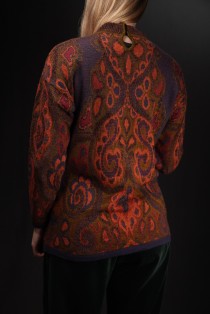 Paisley Jacquard Wool Knit Sweater