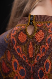 Paisley Jacquard Wool Knit Sweater