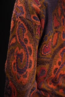 Paisley Jacquard Wool Knit Sweater