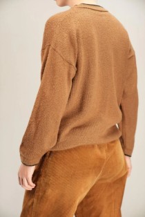 Whimsical Figure Intarsia Wool Knit Sweater