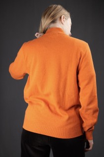 Argyle Half-Zip Wool Knit Sweater