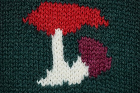 Holiday Scenic Jacquard Wool Cardigan