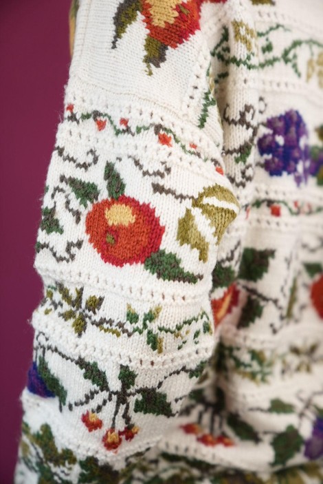Floral Garden Jacquard Wool Knit Sweater