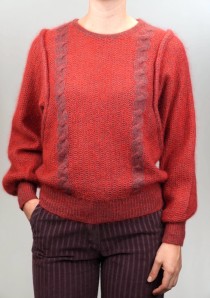Cable Detail Wool Knit Sweater