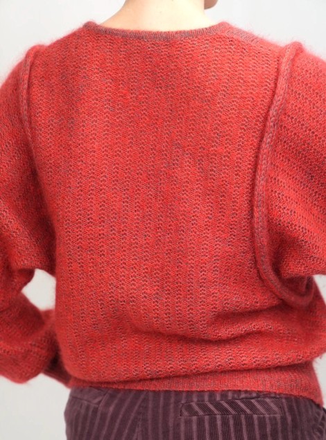 Cable Detail Wool Knit Sweater