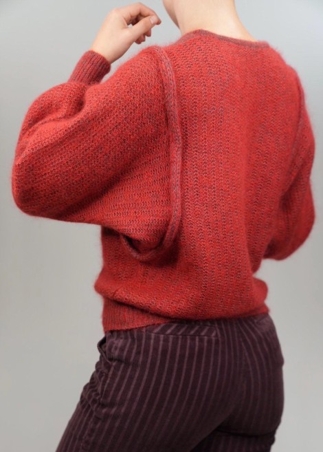 Cable Detail Wool Knit Sweater