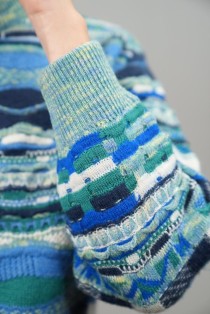 Ocean Stripe Jacquard Wool Knit Sweater