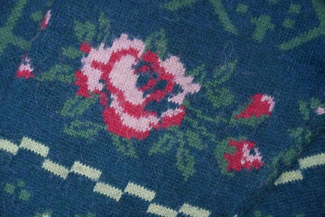 Floral Fair Isle Jacquard Wool Knit Sweater