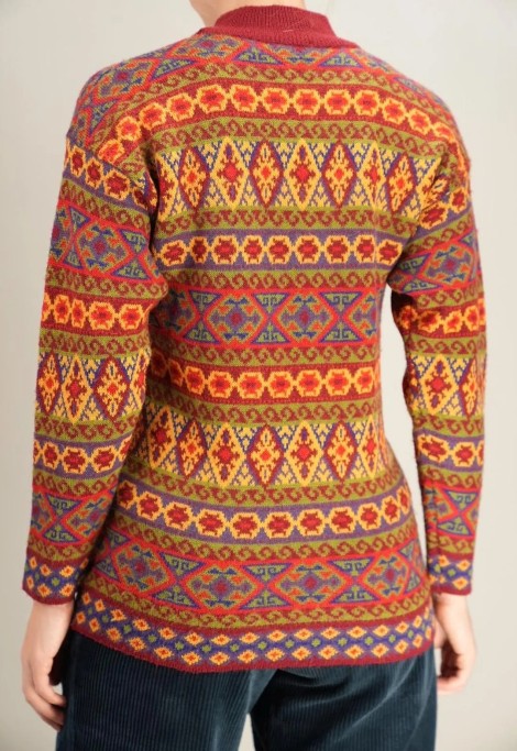 Nordic Fair Isle Jacquard Wool Turtleneck Sweater