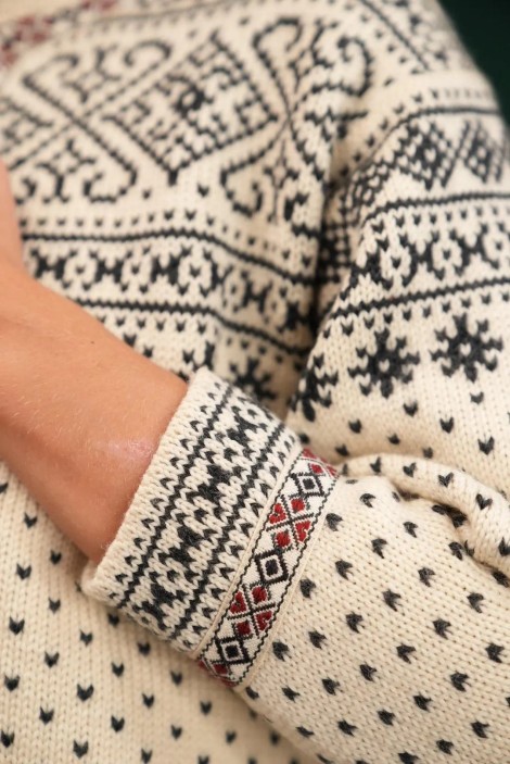 Nordic Fair Isle Jacquard Wool Cardigan