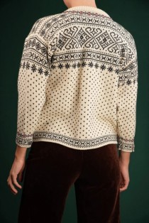 Nordic Fair Isle Jacquard Wool Cardigan