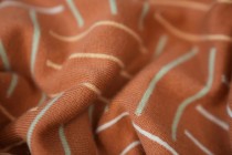 Geometric Line Wool Knit Sweater