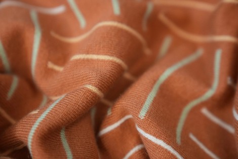 Geometric Line Wool Knit Sweater