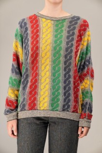 Rainbow Cable Stripe Wool...