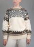 Nordic Yoke Fair Isle Wool Knit Sweater